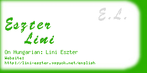 eszter lini business card